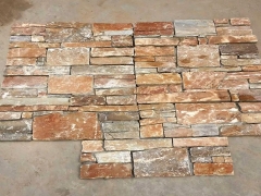 Golden Cement Wall Slate Stacked Stone